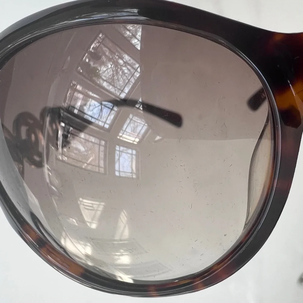 Chanel sunglasses triple CC CH5006 tortoise shell finish dark Havana vintage - Picture 15 of 16